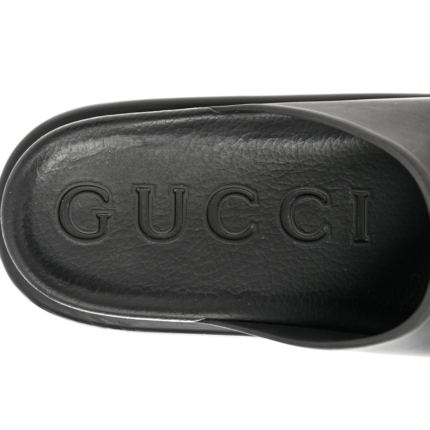 Gucci Soft Rubber Womens Interlocking G Platform 42mm Slide Sandals 38 Black 7 of 8