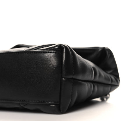 Saint Laurent Calfskin Quilted Toy Loulou Puffer Monogram Monochrome Chain Satchel Black 10 of 10