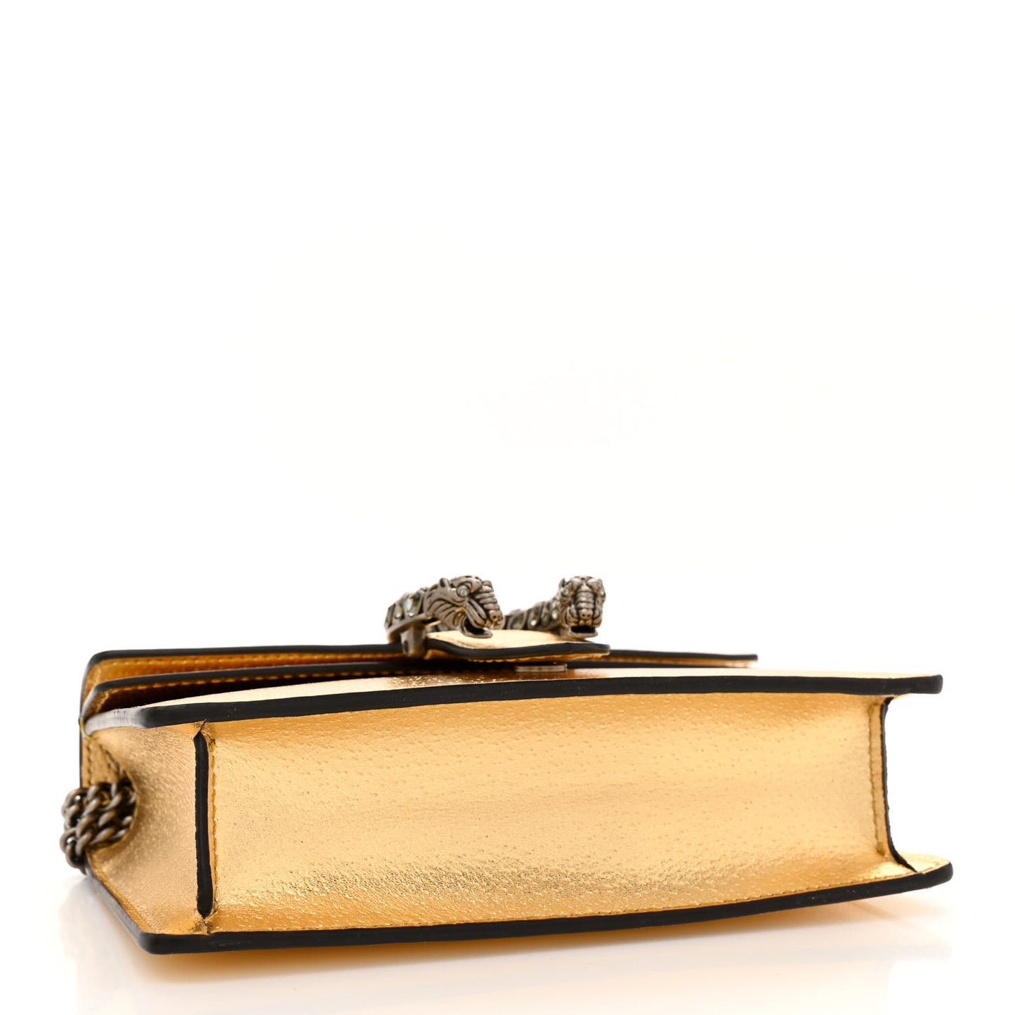 Metallic Calfskin Super Mini Dionysus Shoulder Bag Gold