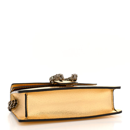Gucci Metallic Calfskin Super Mini Dionysus Shoulder Bag Gold 4 of 10