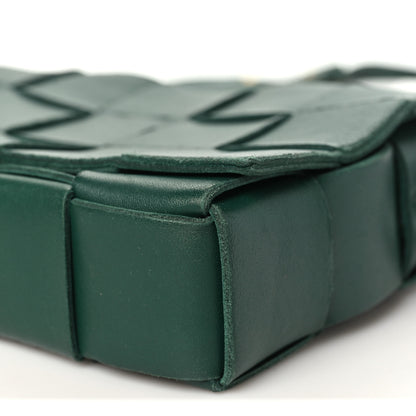 Bottega Veneta Grained Calfskin Maxi Intrecciato Cassette Crossbody Bag Raintree Green 9 of 12