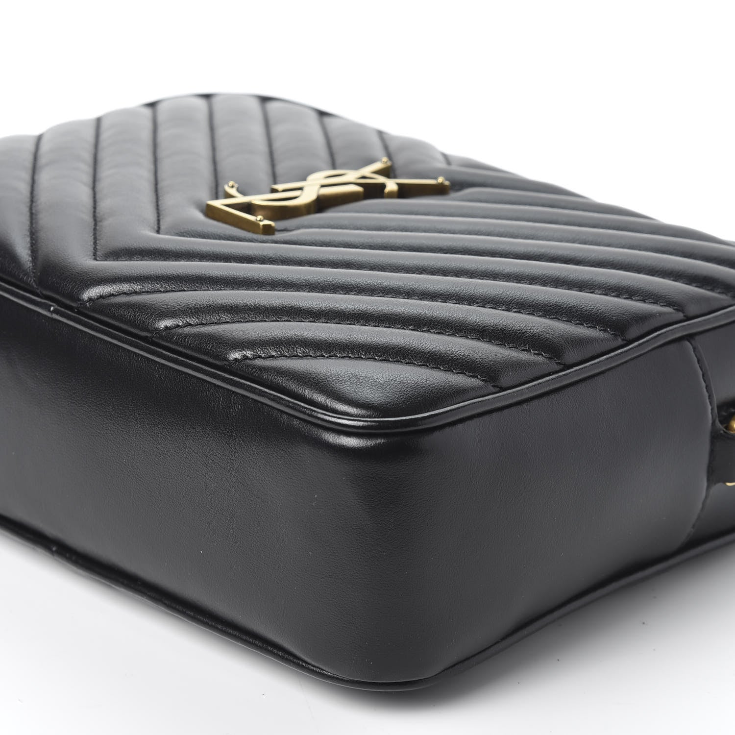 Saint Laurent Calfskin Matelasse Monogram Lou Camera Bag Black 6 of 9