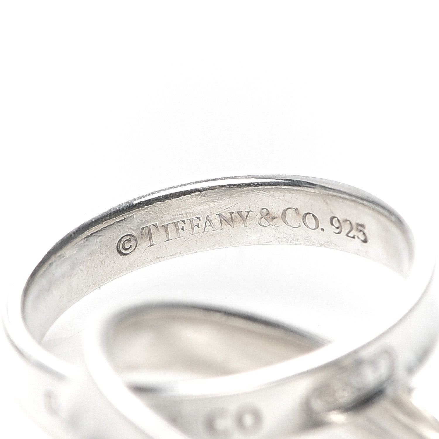Tiffany Sterling Silver 1837 Interlocking Ring 48 4.5 4 of 5