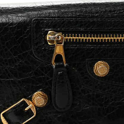 Balenciaga Agneau Giant 12 Gold Hardware Money Wallet Black 5 of 6
