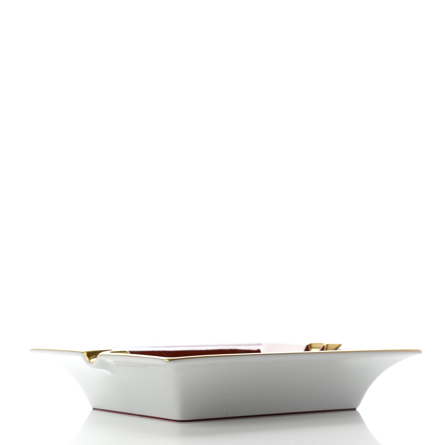 Porcelain Panthera Deco Ashtray Rouge H
