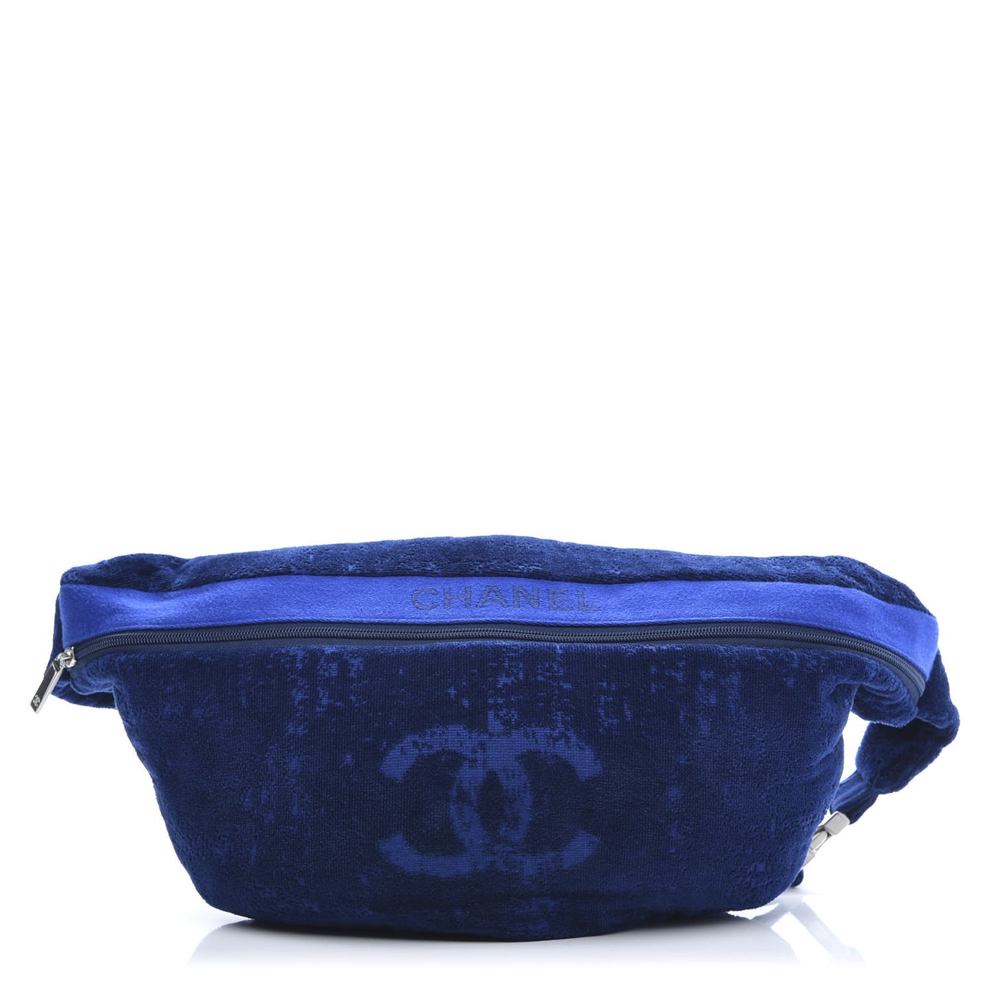 Terry Cloth Cotton CC Waist Bag Towel Set Blue