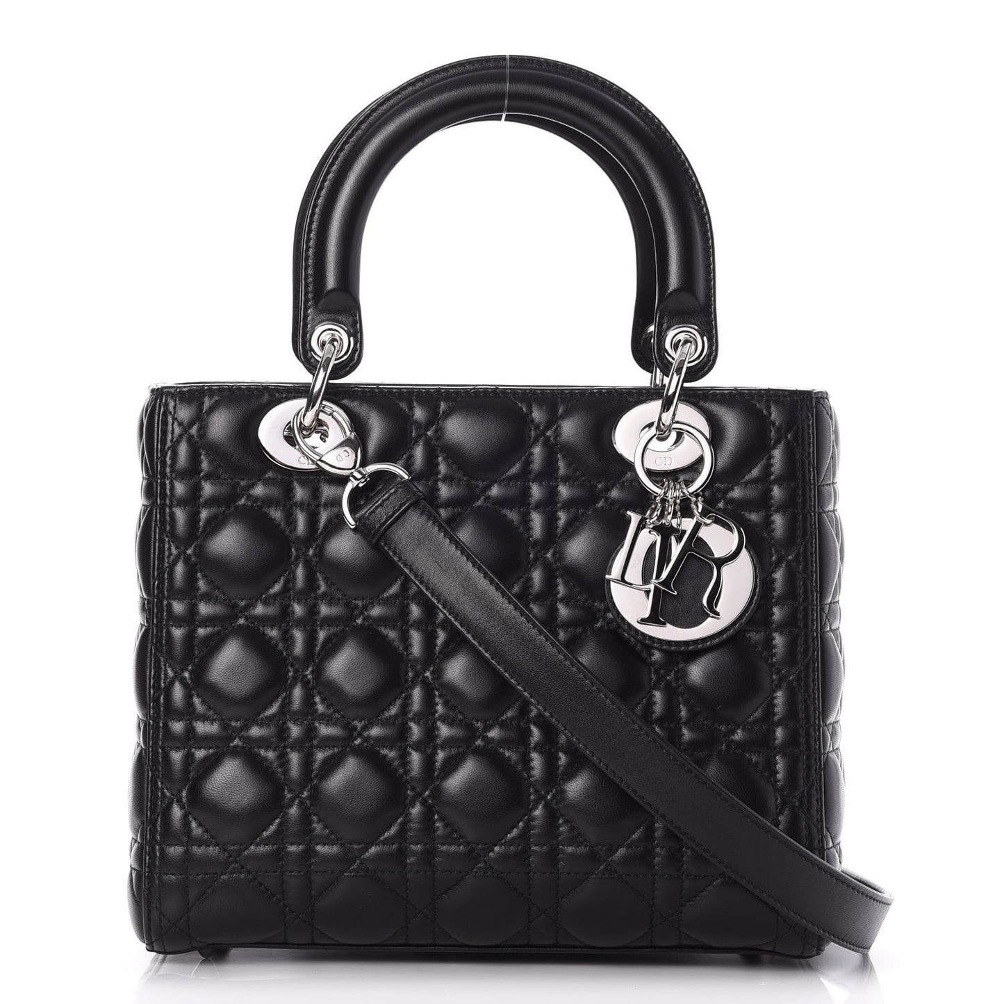 Lambskin Cannage Medium Lady Dior Black