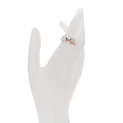 Tiffany Sterling Silver Rubedo 1837 Interlocking Circles Ring 49 4.75 2 of 4