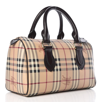 Burberry Haymarket Check Small Chester Bowling Bag Chocolate 3 of 9