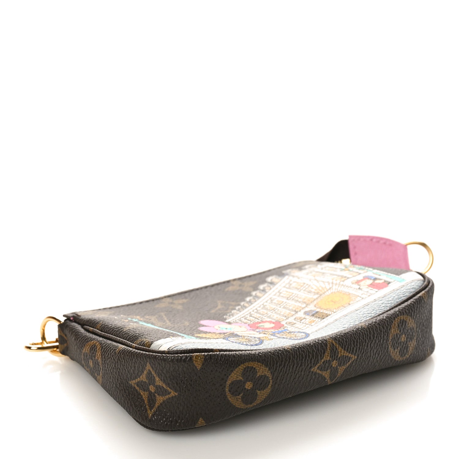 Louis Vuitton Monogram 2022 Christmas Animation Paris Mini Pochette Accessories Pink 6 of 17