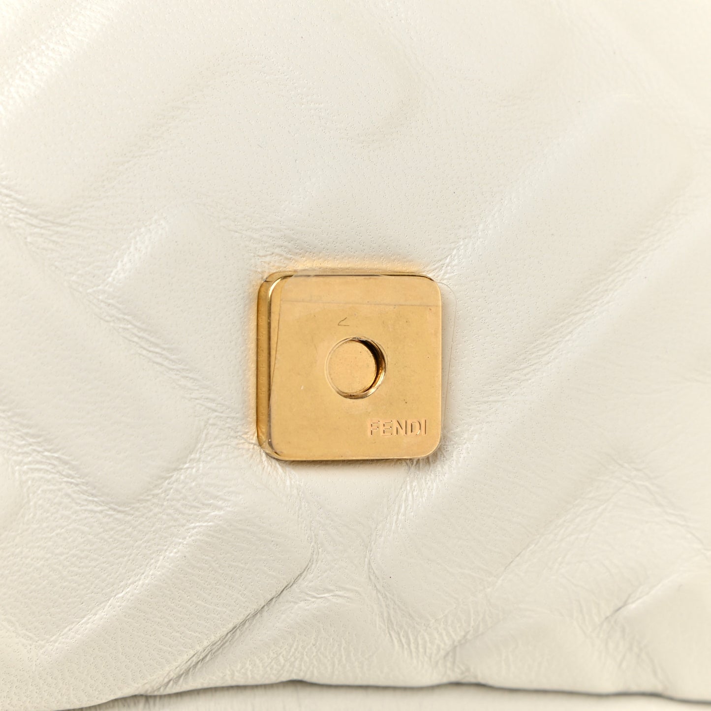 Nappa FF 1974 Embossed Baguette White