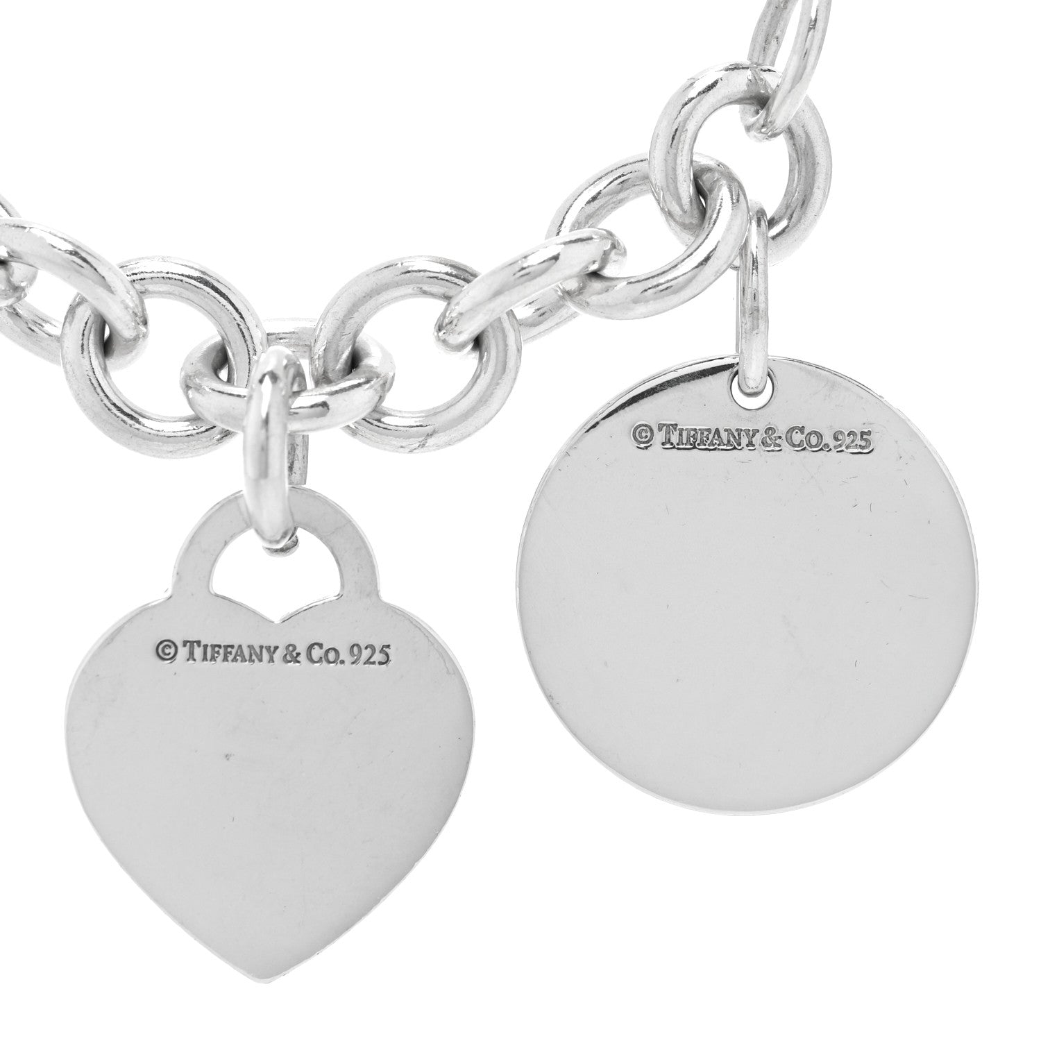 Tiffany Sterling Silver Return to Tiffany Round Tag Notes Heart Tag Charm Bracelet 3 of 3