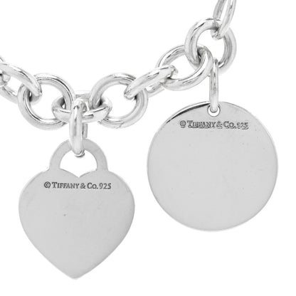 Tiffany Sterling Silver Return to Tiffany Round Tag Notes Heart Tag Charm Bracelet 3 of 3