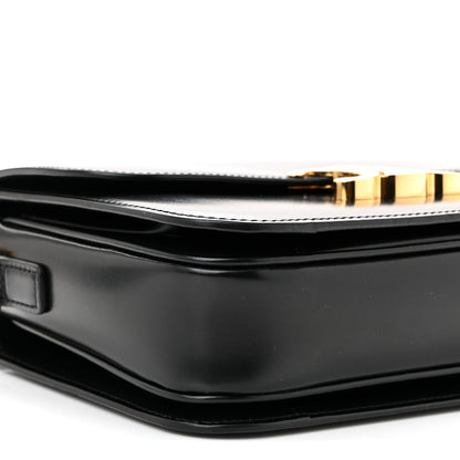 Celine Shiny Calfskin Medium Triomphe Black 9 of 10