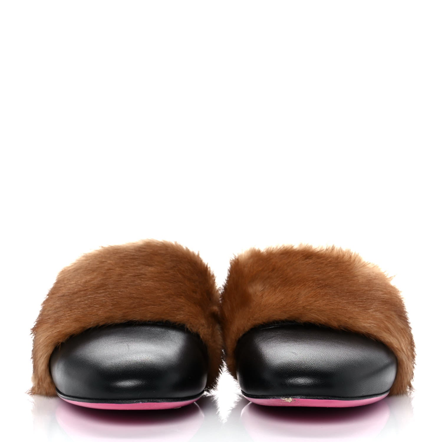 Gucci Mink Malaga Kid Crystal Candy Mules 39.5 Light Brown Black 2 of 9