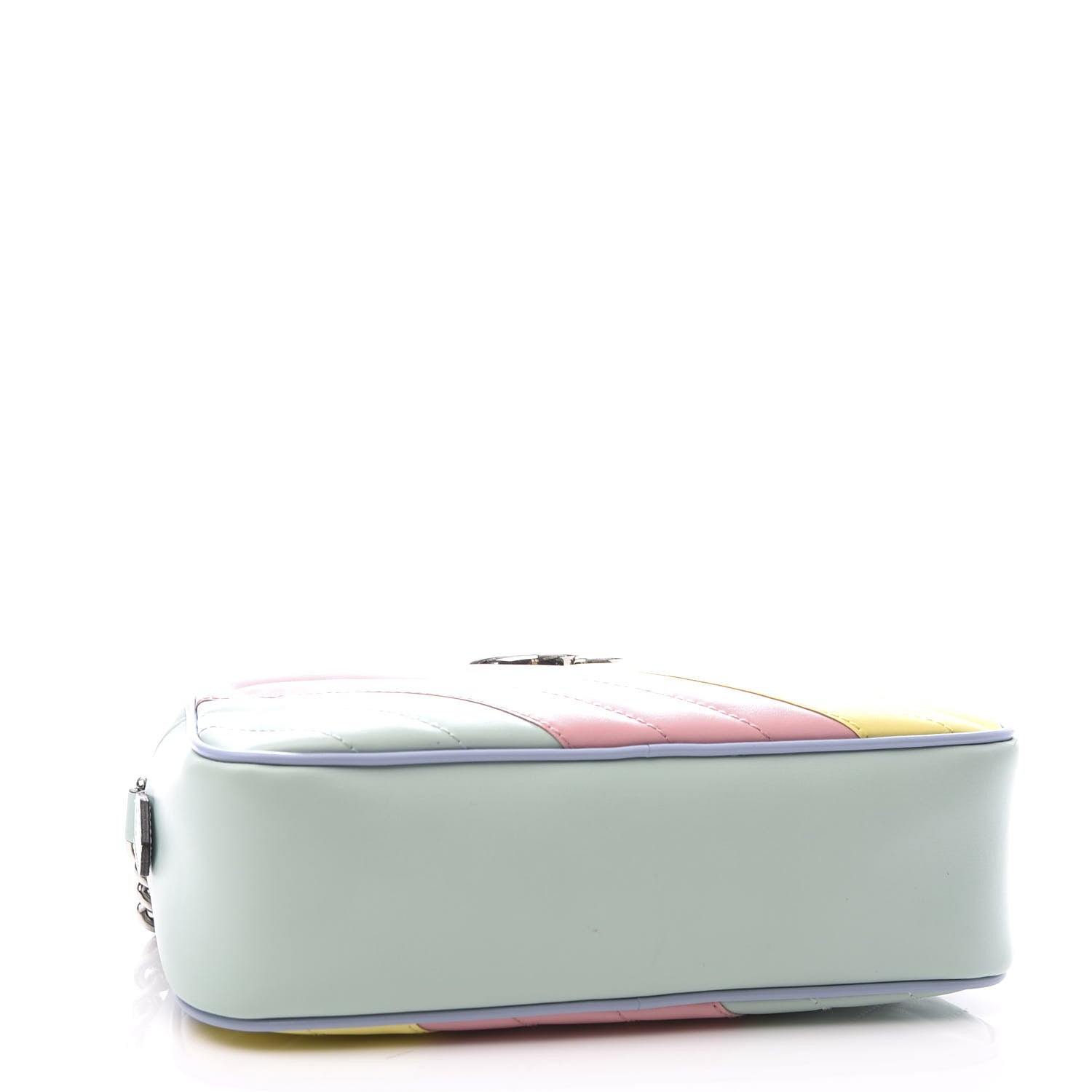 Gucci Calfskin Matelasse Diagonal Small GG Marmont Chain Shoulder Bag Multicolor Pastel 3 of 11