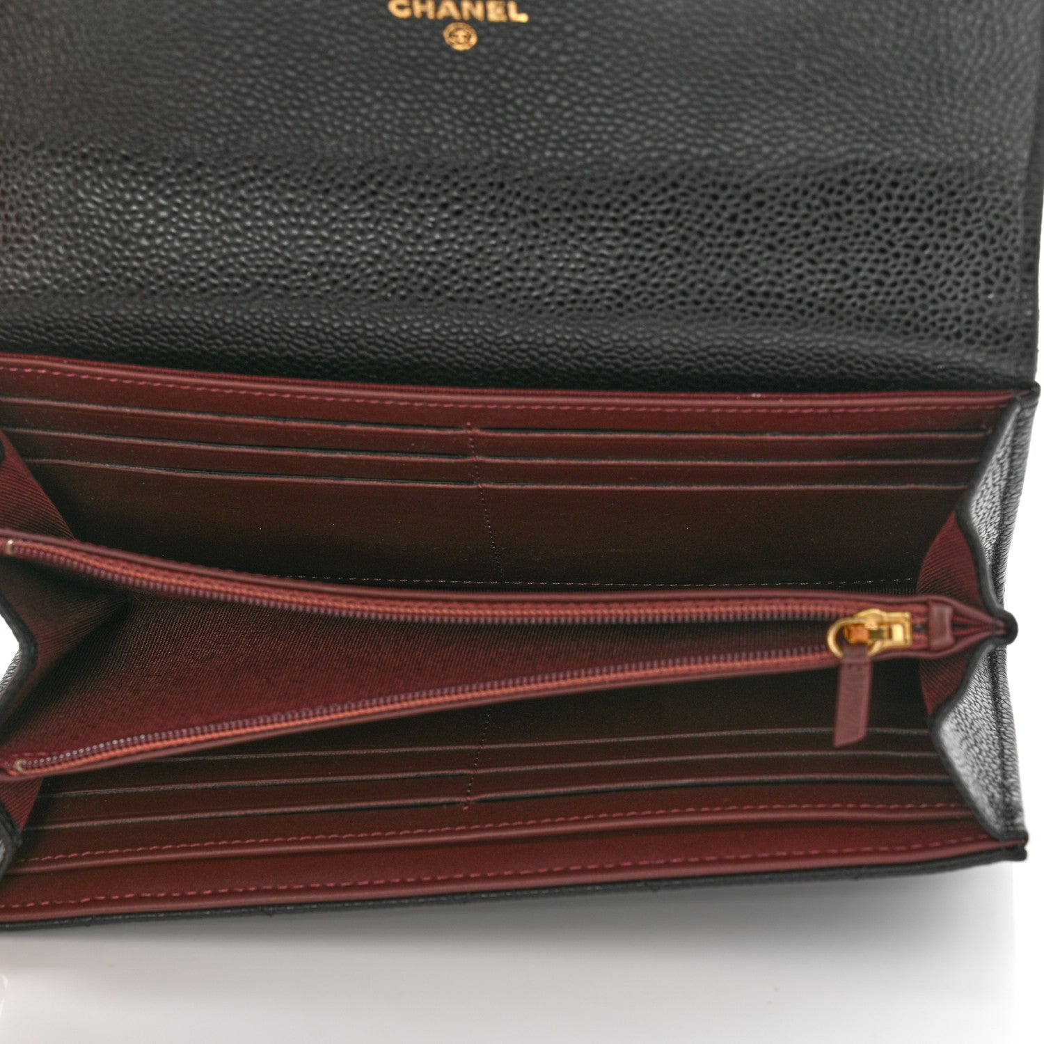 Chanel Caviar Quilted Large Gusset Flap Wallet Black 5 of 10