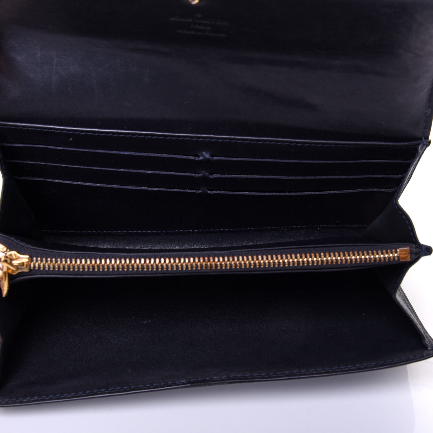 Louis Vuitton Vernis Sarah Wallet Blue Infini 5 of 7