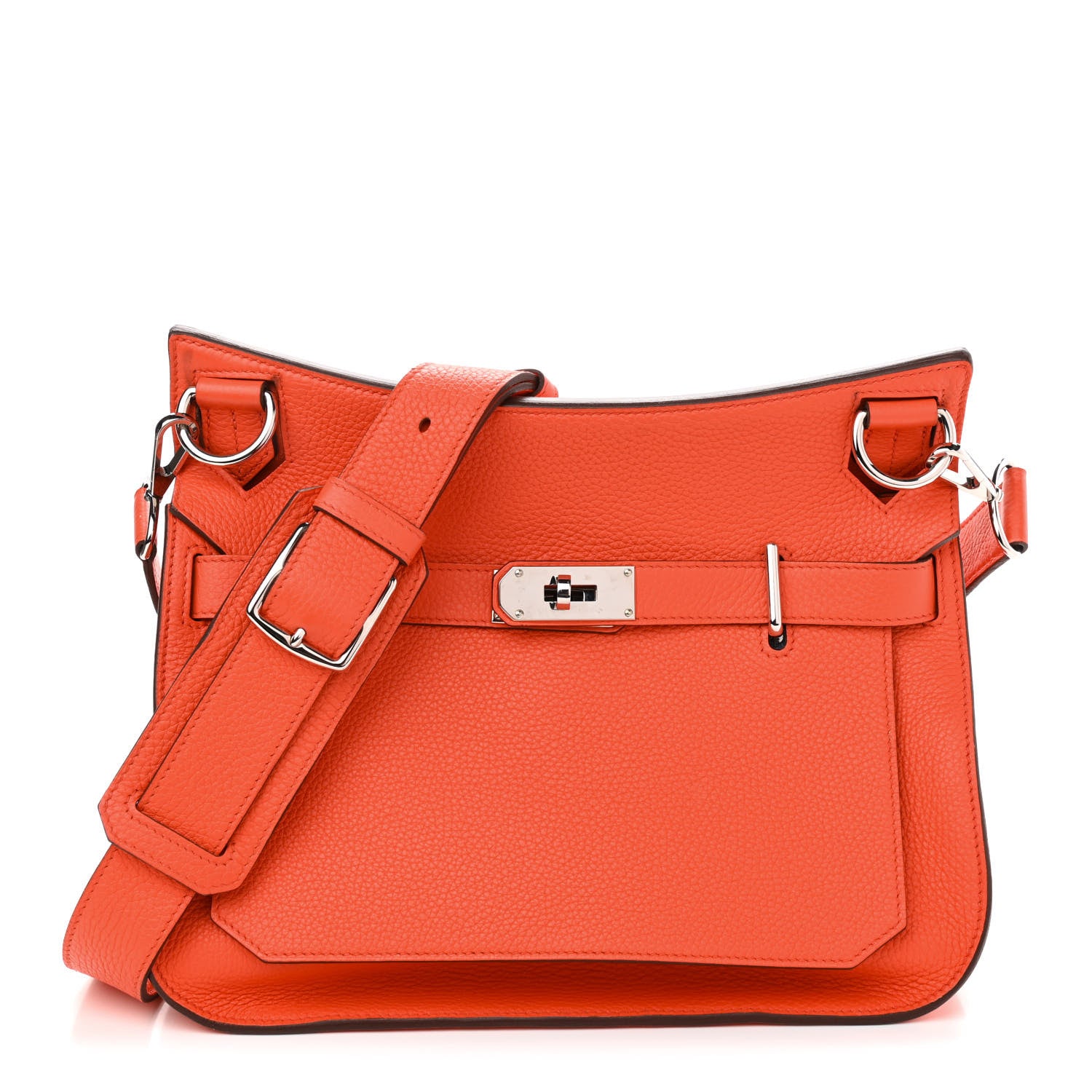 Hermes Taurillon Clemence Jypsiere 31 Orange Poppy 1 of 8