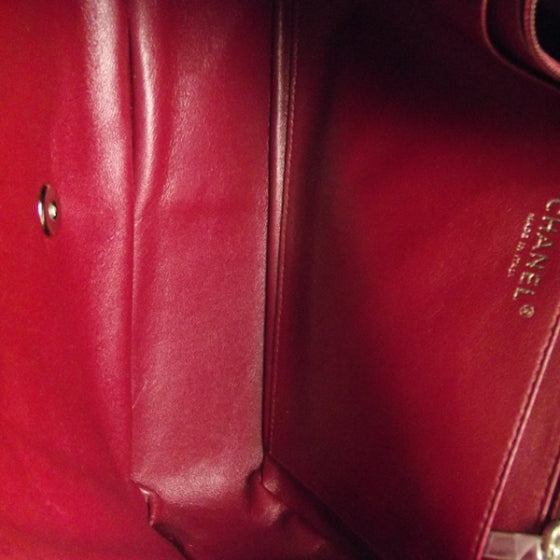 Chanel Caviar JUMBO Classic Flap Dark Red 6 of 10