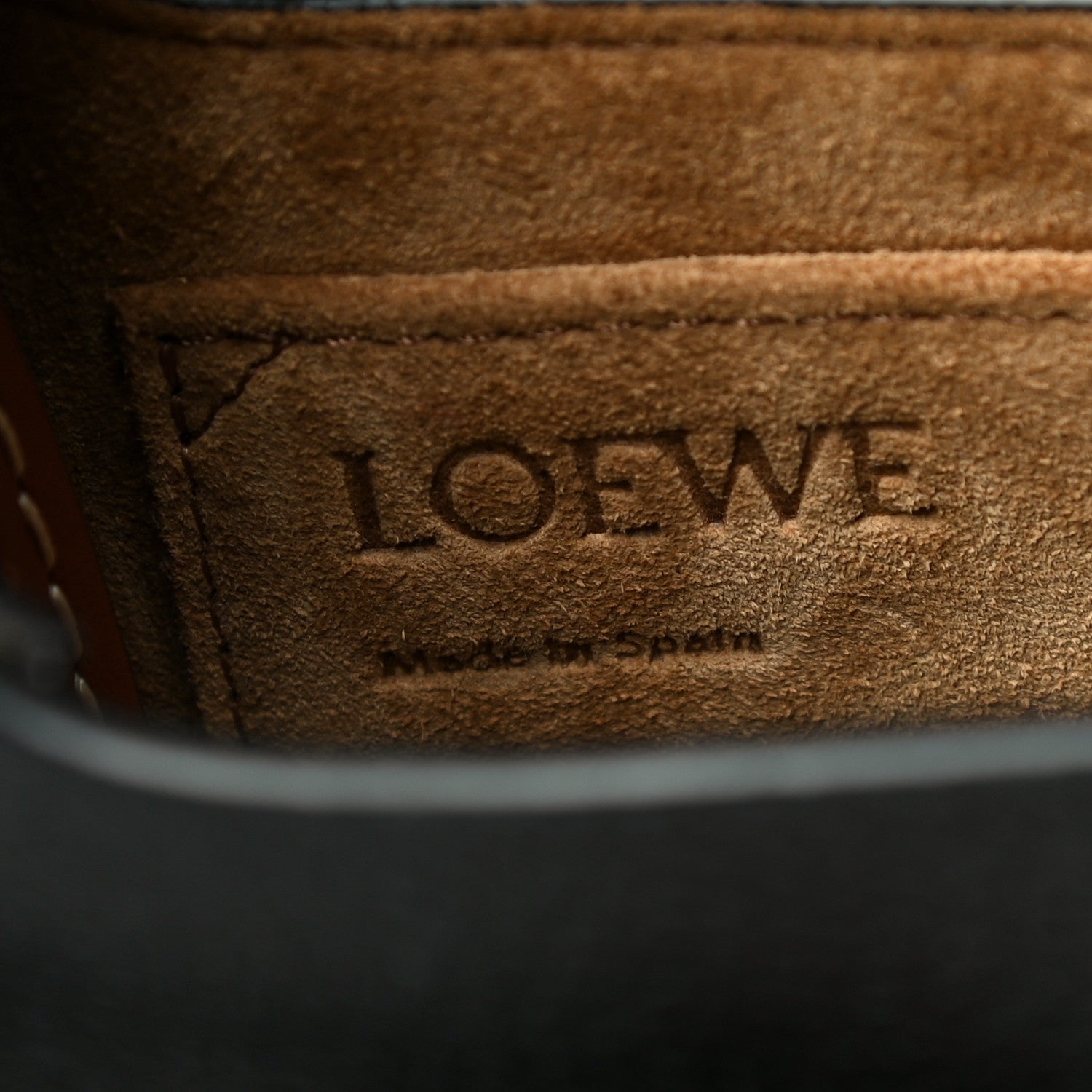Loewe Grained Calfskin Small Gate Crossbody Bag Pecan Black 6 of 14