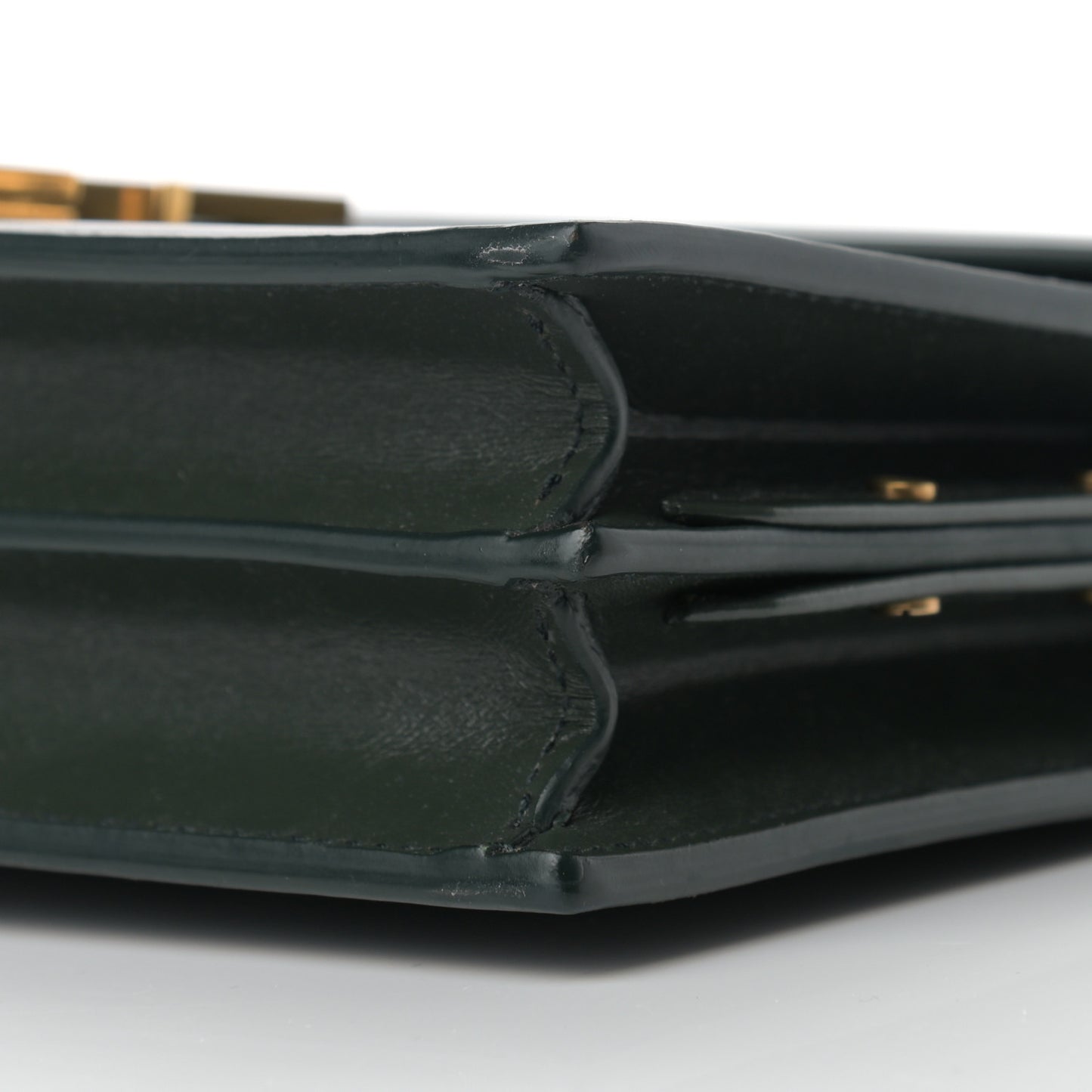 Smooth Calfskin Monogram Cassandra Clasp Bag Dark Green