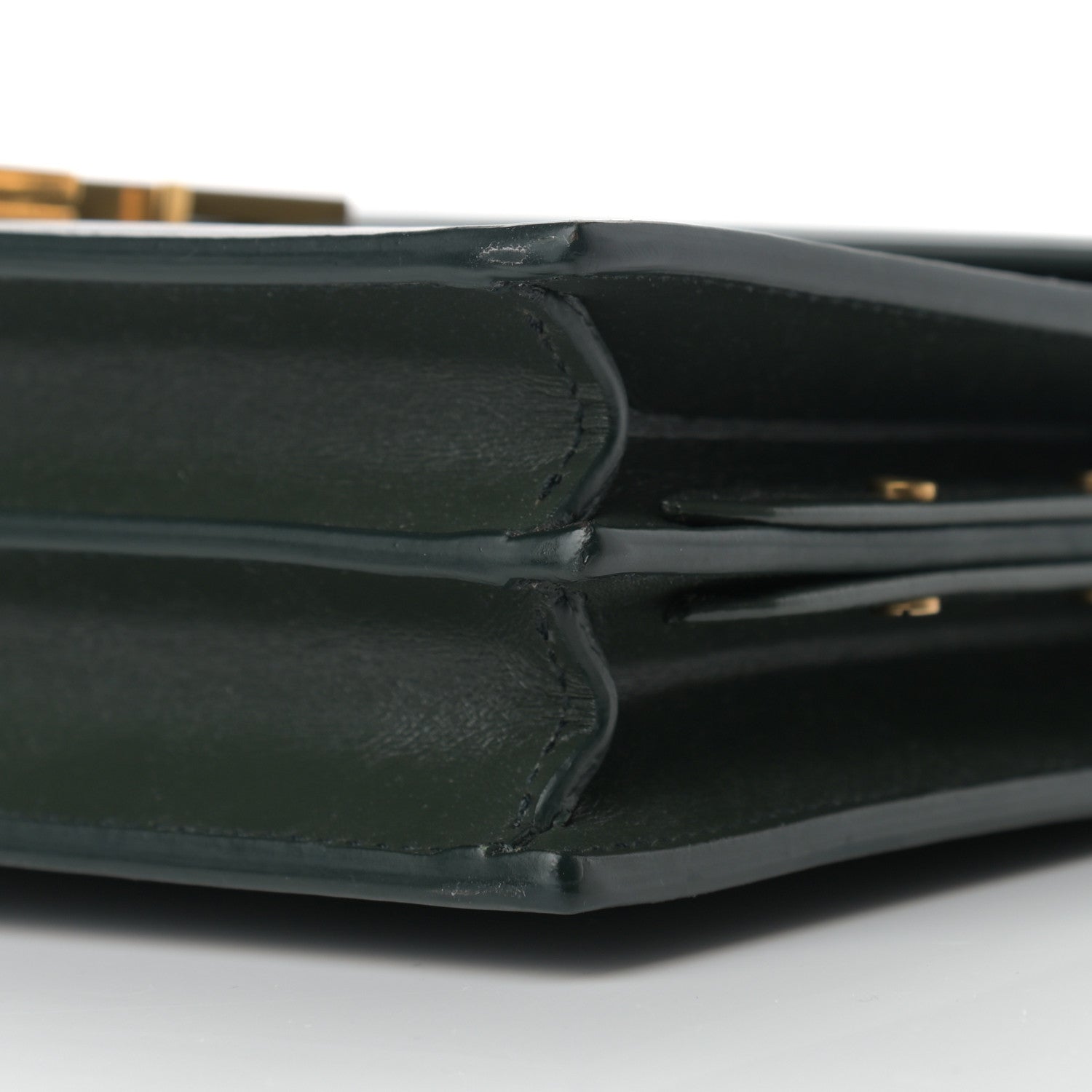 Saint Laurent Smooth Calfskin Monogram Cassandra Clasp Bag Dark Green 10 of 10