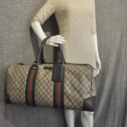 Gucci Monogram Large Web Carry On Duffle Bag 2 of 9