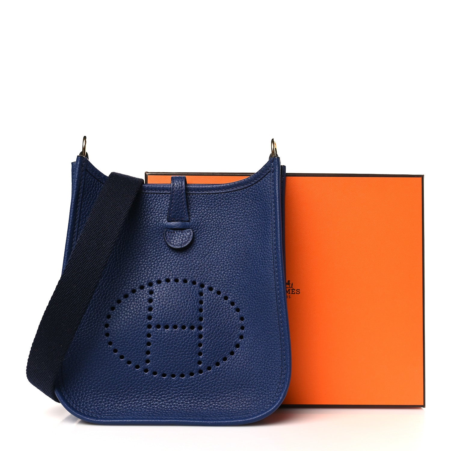 Hermes Taurillon Clemence Amazone Evelyne TPM Blue Saphir Blue Indigo 10 of 10