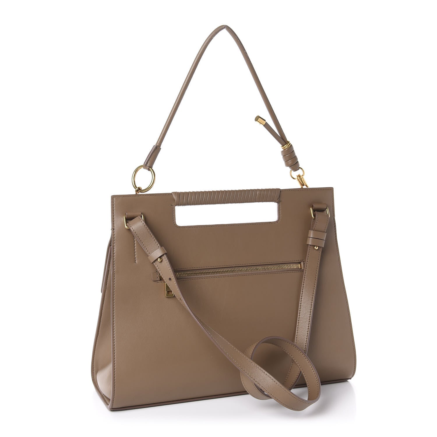 Givenchy Calfskin Large Whip Top Handle Shoulder Bag Taupe 3 of 12