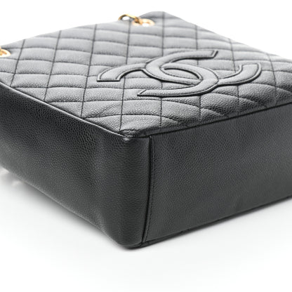 Chanel Caviar Quilted Petit Shopping Tote PST Black 9 of 10