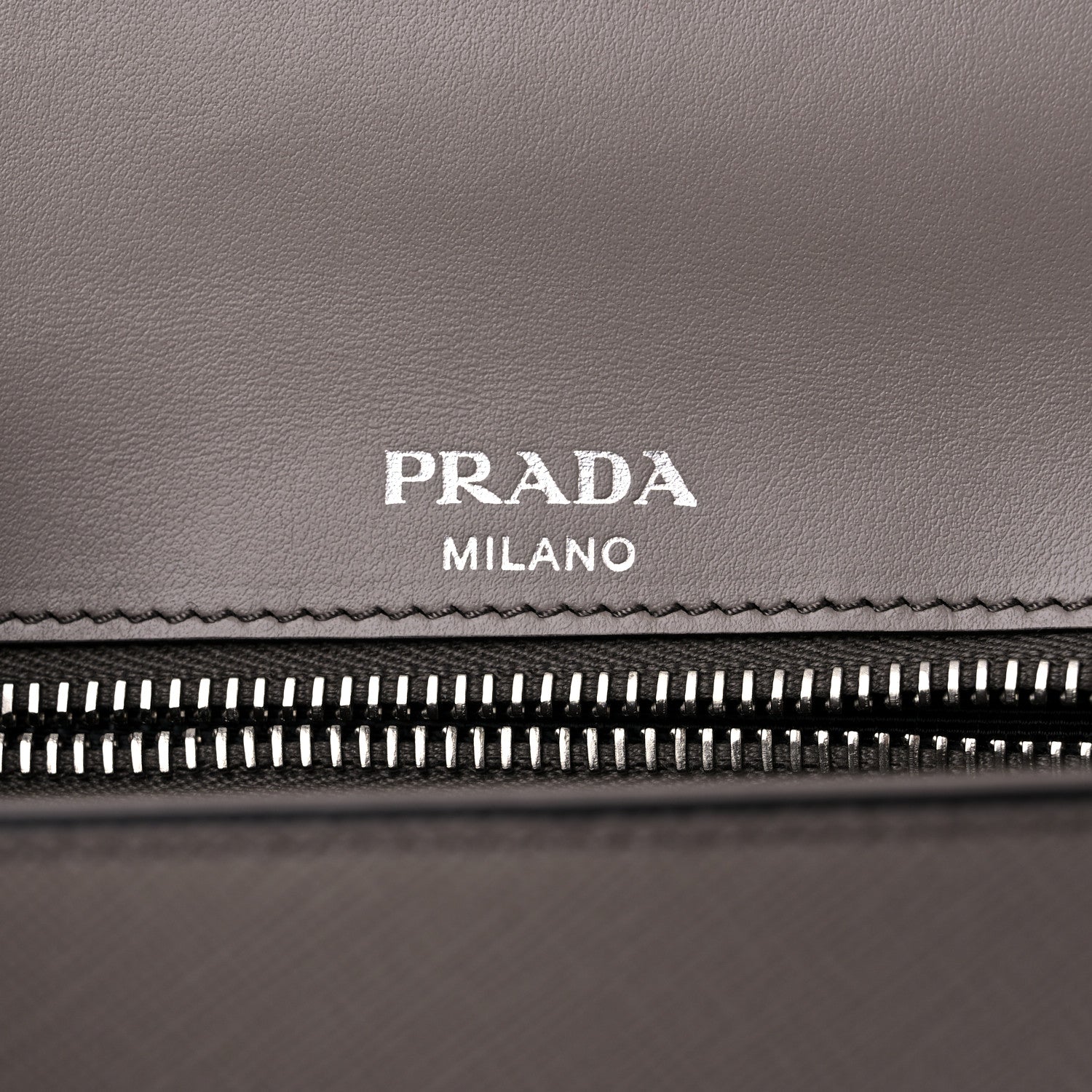 Prada Saffiano Pattina Sound Chain Crossbody Bag Grey 6 of 8