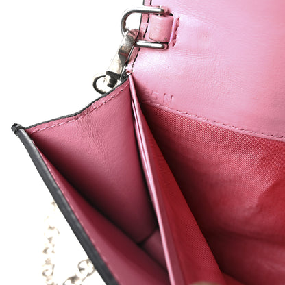 Prada Saffiano Pradamalia Mini Chain Bag Black Begonia 7 of 11