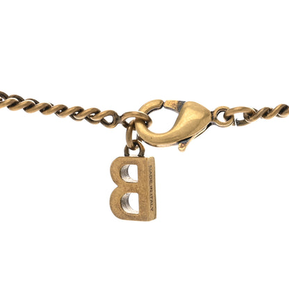Balenciaga Metal Logo Necklace Gold 5 of 6