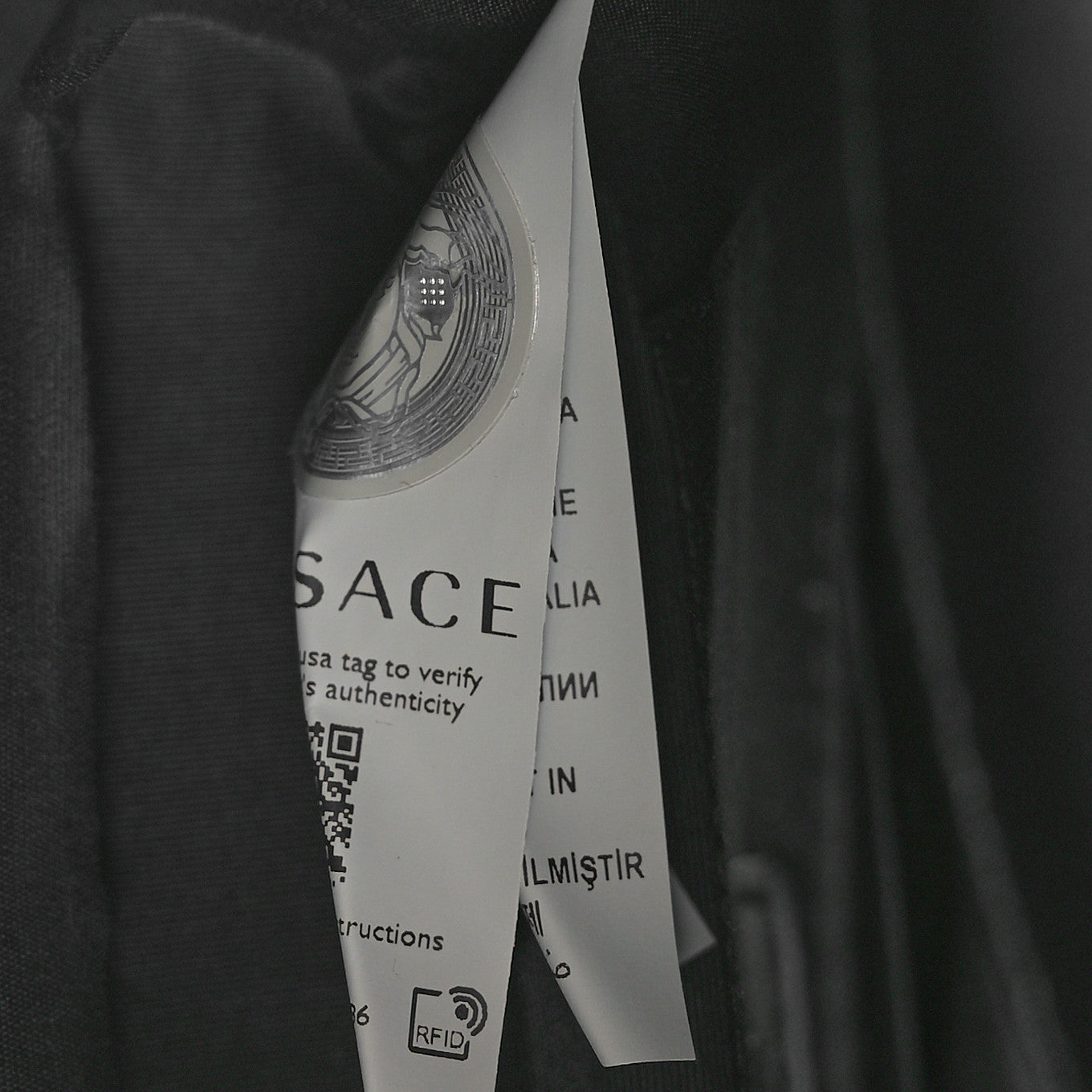 Versace Velvet Quilted Icon Crossbody Bag Black 7 of 11