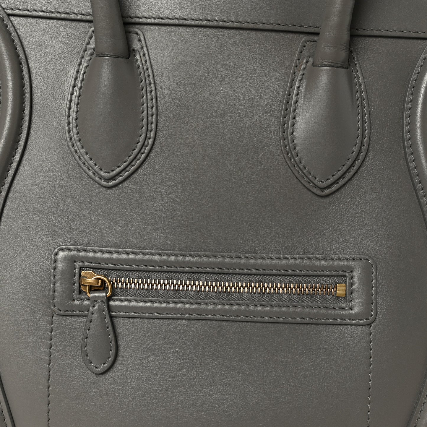 Smooth Calfskin Mini Luggage Grey