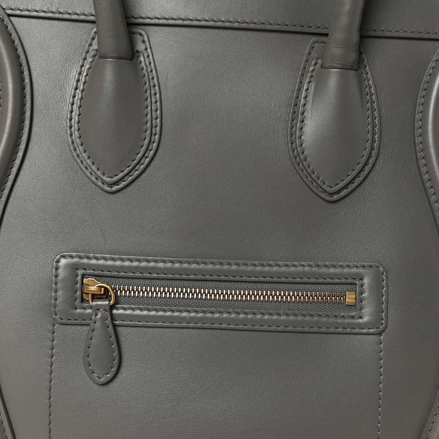 Celine Smooth Calfskin Mini Luggage Grey 9 of 11