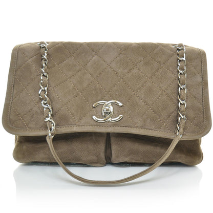 Chanel Ultra Soft Suede Calfskin Natural Beauty Large Flap Bag 1 of 12