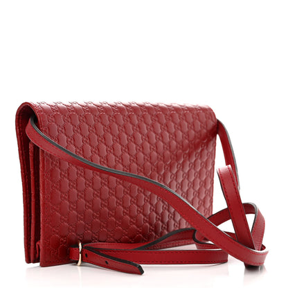 Gucci Microguccissima Crossbody Wallet Red 3 of 9