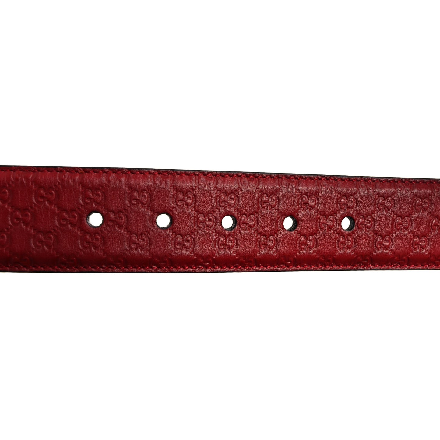Soft Microguccissima Margaux Calfskin Belt 80 32 Rosso