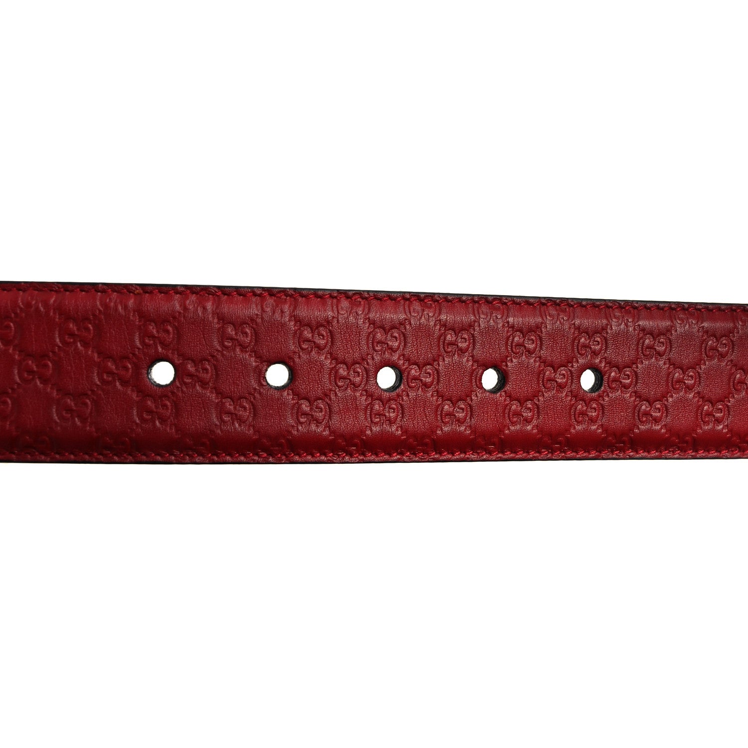 Gucci Soft Microguccissima Margaux Calfskin Belt 80 32 Rosso 4 of 5