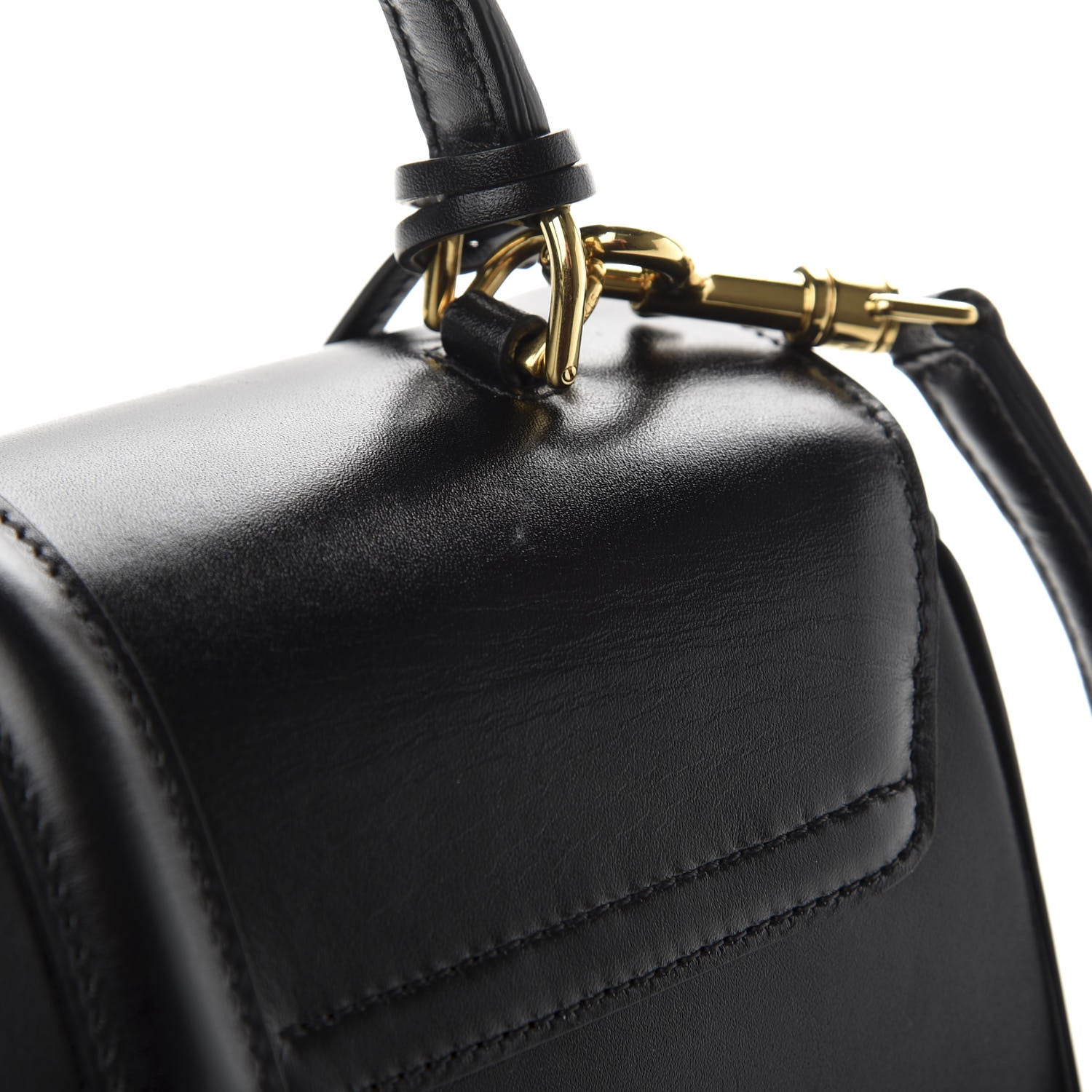 Celine Satinated Calfskin Small 16 Top Handle Bag Black 11 of 11