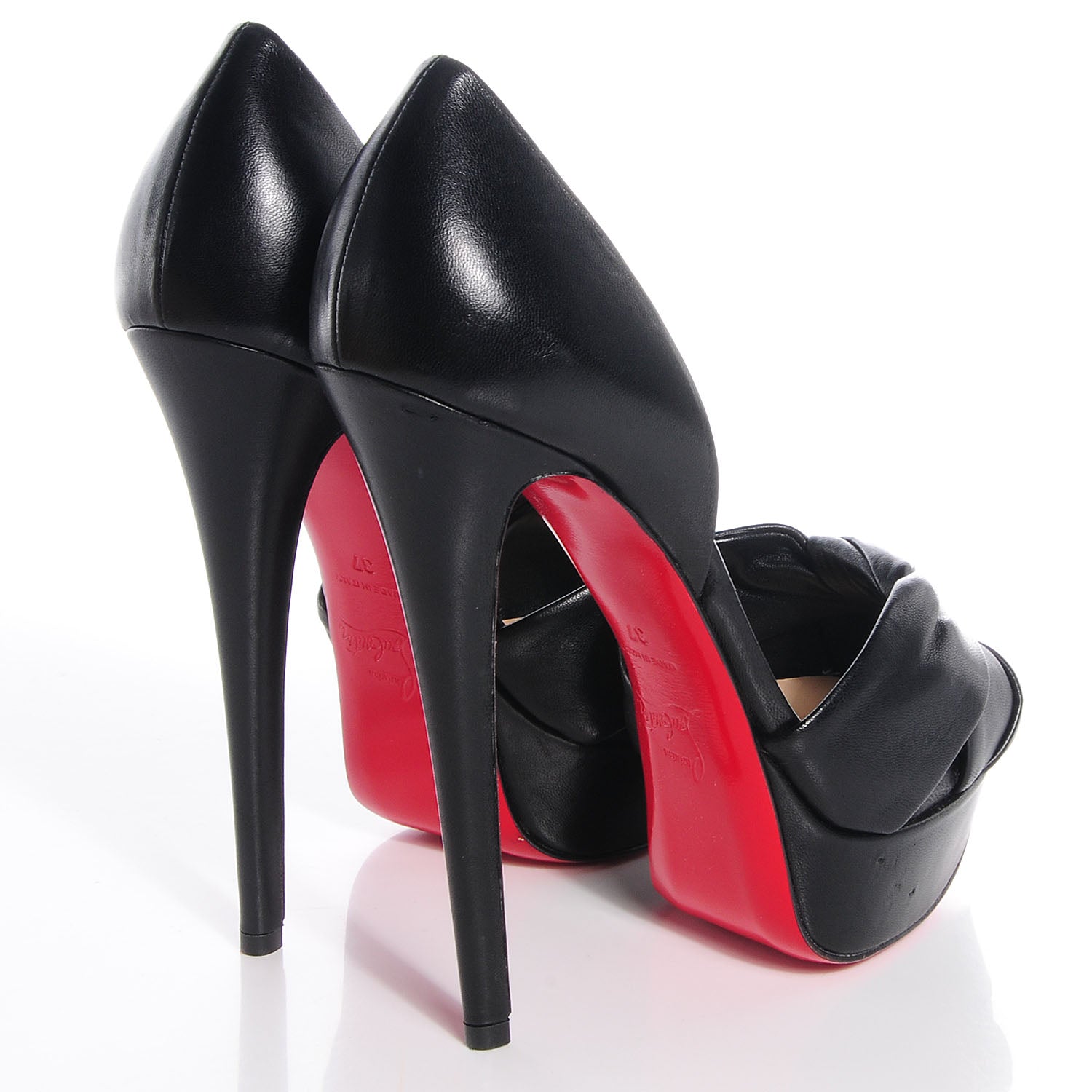 Christian Louboutin Nappa Leather Volpi 150 Pumps 37 Black 5 of 7