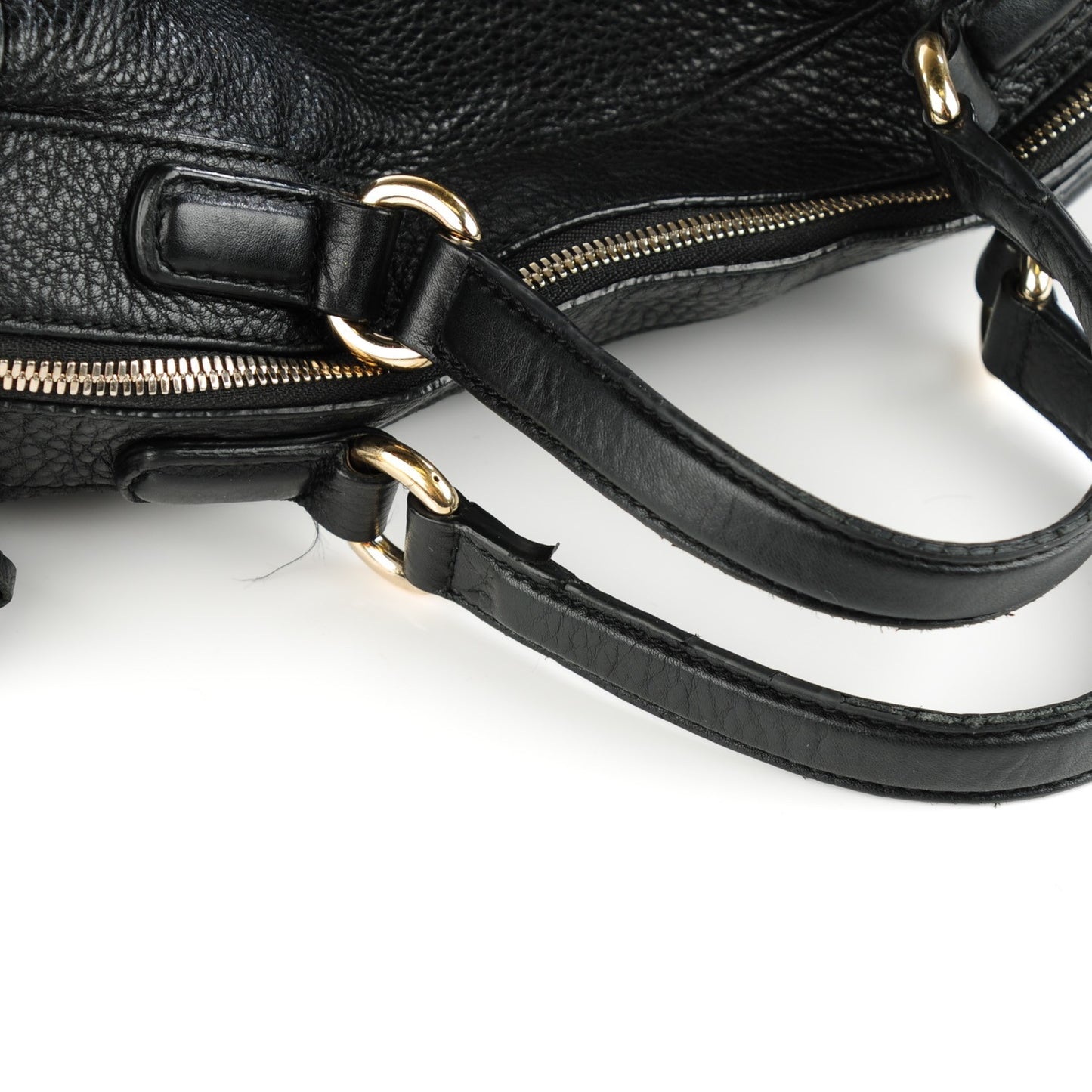 Pebbled Calfskin Medium Soho Boston Black