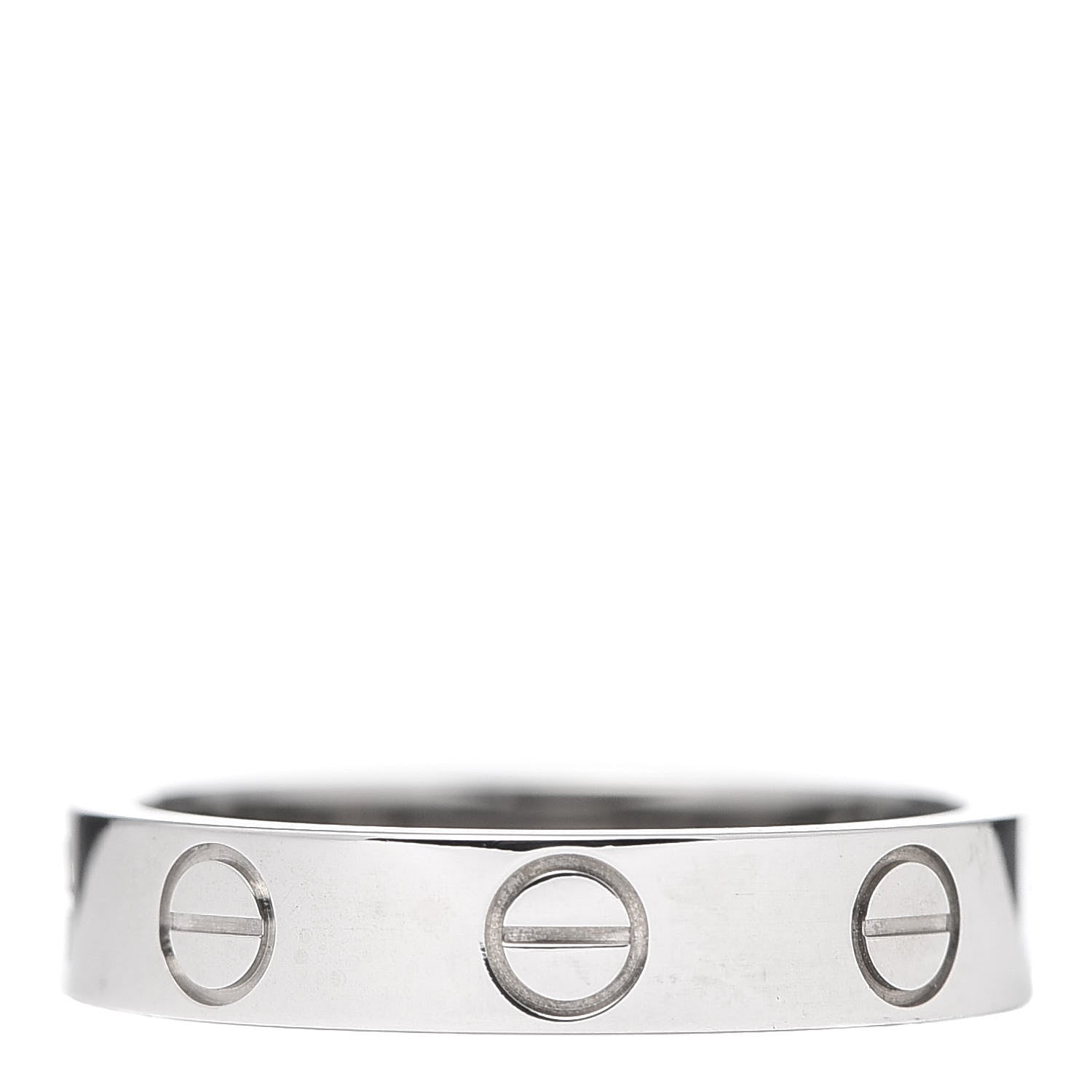 Cartier 18K White Gold 3.5mm LOVE Wedding Band Ring 47 4 3 of 4