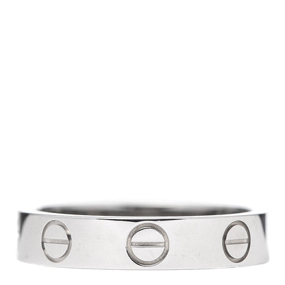 Cartier 18K White Gold 3.5mm LOVE Wedding Band Ring 47 4 3 of 4