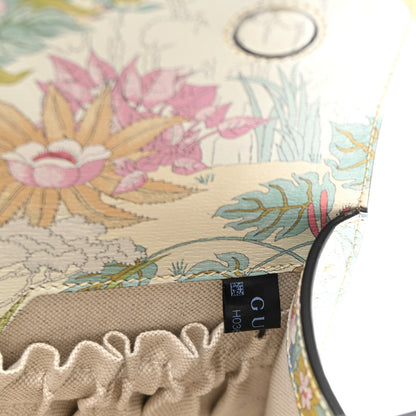Gucci New Shangai Calfskin Tiger Savanah Mini Horsebit 1955 Foldover Top Handle Bag Chalky White Multicolor 7 of 11