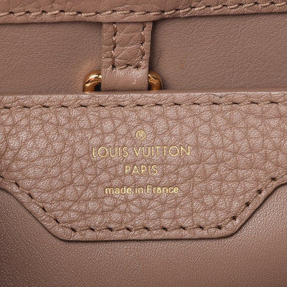 Louis Vuitton Taurillon Lambskin Capucines PM Taupe 6 of 9