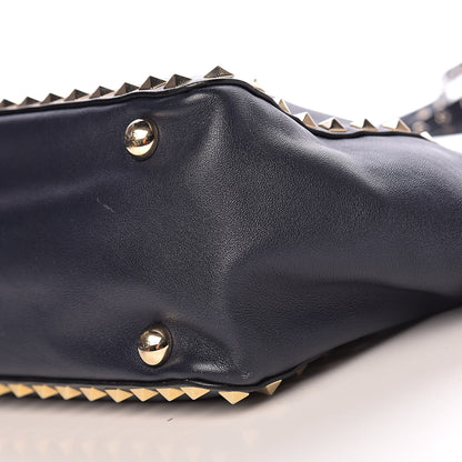 Valentino Garavani Vitello Small Rockstud Tote Marine 12 of 15