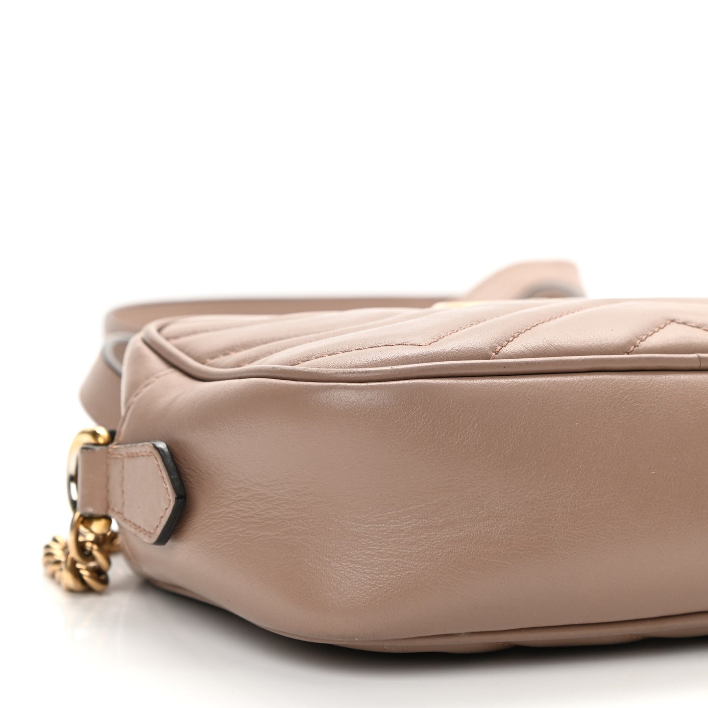 Calfskin Matelasse Mini GG Marmont Chain Shoulder Bag Porcelain Rose